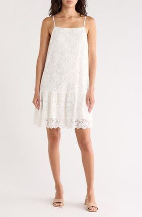 NSR A-Line Lace Minidress in White at Nordstrom Rack, Size X-Large