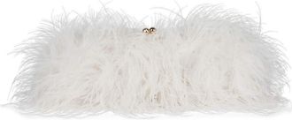 Jeffrey Campbell Animal Feather Clutch in White Combo at Nordstrom