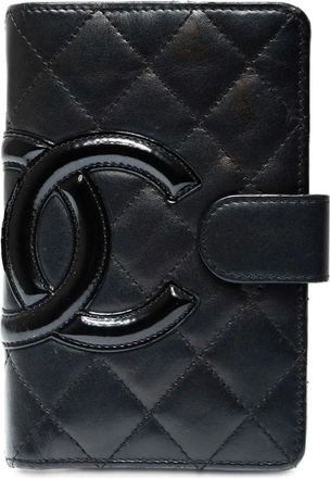 Chanel 2010-2011 Coco-detail bifold wallet - Black