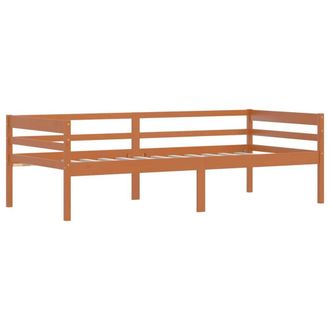 Berkfield Home Comfortable Bed Frame Honey Brown Solid Pinewood 90x200 cm