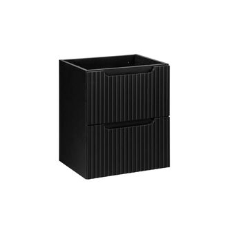 Petits Meubles Mueble bajo lavabo 2 cajones estratificado Negro