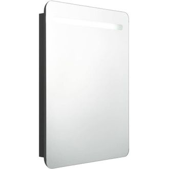 vidaXL Armario De Ba&ntilde;o Con Espejo Negro 60x11x80 Cm Vidaxl
