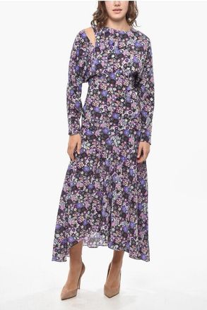 Isabel Marant Silk Blend SADLER Dress with Floral Pattern size 40
