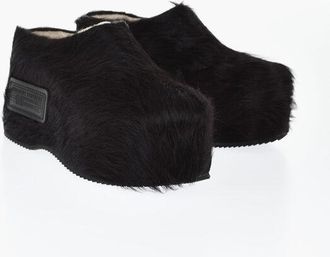 Dsquared2 Haircalf Clogs ROCK YOUR ROAD with 9cm Platform Sole size 38