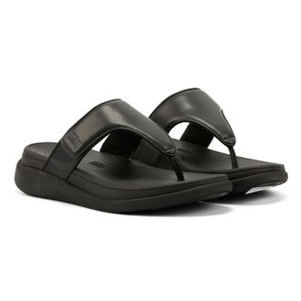 FitFlop Fitflop F-Mode Go Adjustable Flatform WoMens Black Sandals - Size UK 6