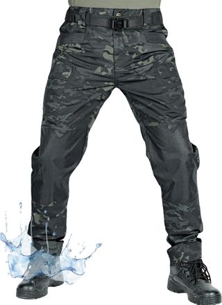 Generic Lespartan Tactical Pants, Motorcycle Pants for Men and Women, Mens Tactical Pant with Knee-Pads Waterproof Ripstop (Camouflage-B,3XL)