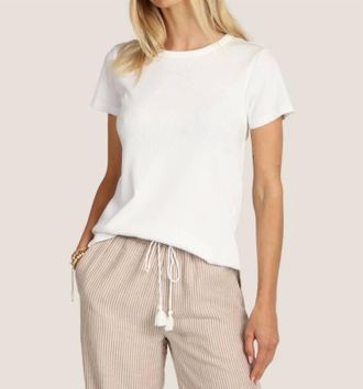 Dylan Rowan Rib Tee In White