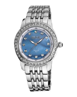 August Steiner Womens Metal Diamond Watch