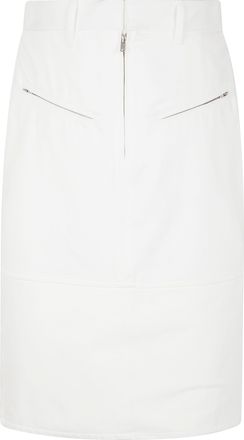 Jil Sander Womens Skirt 94 - White Cotton - Size EU 38 (Womens)
