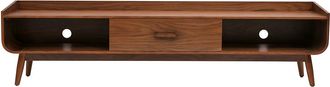 Miliboo Mueble Tv Vintage Madera Oscura Nogal L200 Cm Hallen