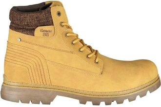 Carrera Gele veterschoenen met contrastdetail - Heren - Veterlaarzen - Geel - 41 EU - Polyester - Schoenen