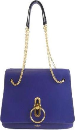 Mulberry Pre-owned Shoulder Bags, female, Blue, Size: ONE SIZE Pre-owned Leather Shoulder Bag