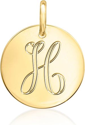RS Pure by Ross-Simons Italian 14kt Yellow Gold Personalized Disc