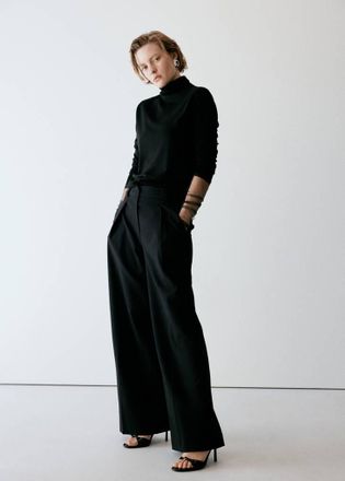 Mango Pantaloni completo dritti nero - Donna - 36 - MANGO