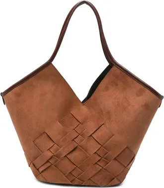 Hereu Coloma Woven V-cutout Shoulder Bag