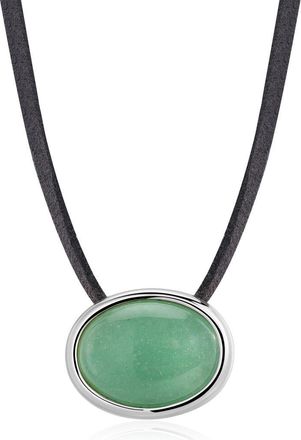 Luv AJ Sunset Stone Pendant Cord Necklace in Silver at Nordstrom