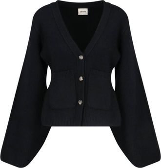 Khaite The Scarlet Cardigan, In Black Cashmere