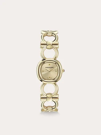 Ferragamo Women Double Gancini watch Beige