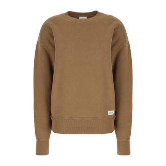 Saint Laurent Katoenen sweatshirt - Dames - Sweatshirts - Bruin - M - Katoen - Hoodies & sweatvesten