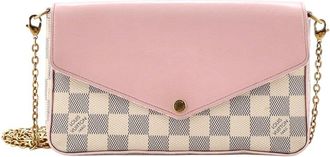 Louis Vuitton Pink Damier & Leather Felicie Pochette (Authentic Pre-Loved)