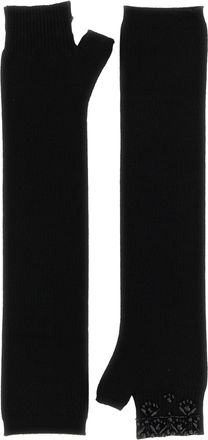 P.A.R.O.S.H. Wool and Cashmere Fingerless Gloves - Black
