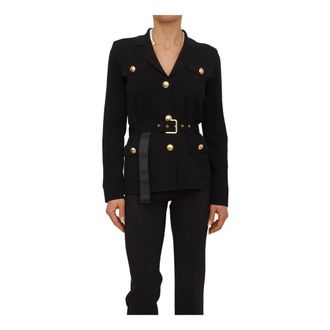 Elisabetta Franchi Blazers, female, Black, Size: M Giacca