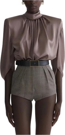 MUGLER Cascade Tuniek - Dames - Blouses - Beige - XS - Overhemden