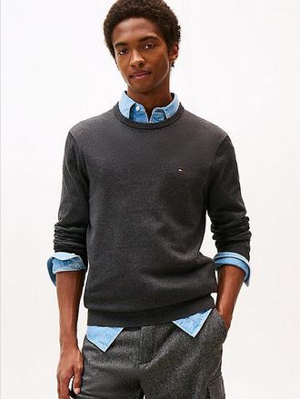 Tommy Hilfiger Flag Embroidery Crew Neck Jumper