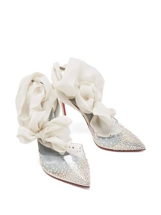 Christian Louboutin 2024 110mm Spikaqueen crystal-embellishment pumps - White