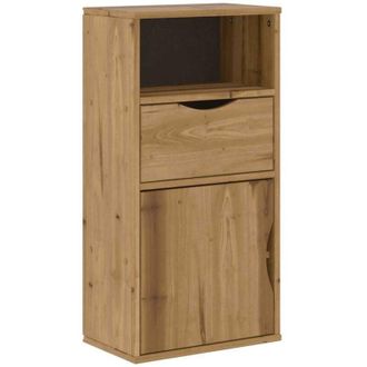 vidaXL Vidaxl - Mueble Auxiliar Con Caj&oacute;n Odda 40x24x79 Cm Madera Maciza Pino