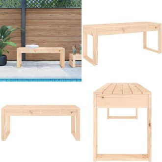 vidaXL Panca da Giardino 110x38x45 cm in Legno Massello di Pino - Panca in legno - Panca da esterno