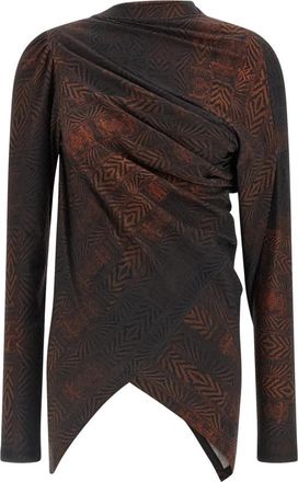 Kiko Kostadinov Simpson Top - Dames - Blouses - Bruin - 2XS - Katoen - Overhemden