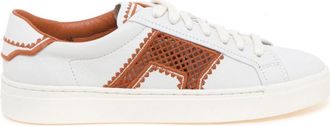 Santoni DBS Sneaker - Dames - Sneakers - Wit - 39 1/2 EU - Leer - Schoenen