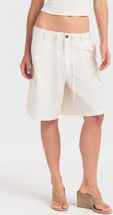 SKIMS Swiss Cotton Cargo Shorts in Egret at Nordstrom, Size Xx-Small