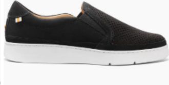 Samuel Hubbard Mens Laguna Slip On In Black Nubuck