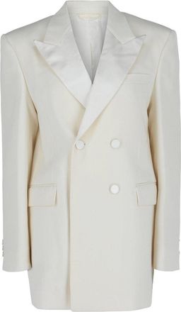 Givenchy Double-Breasted Satin Trimmed Wool Jacket