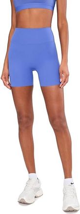 Nike Zenvy Dri-FIT High-Waisted 5 Biker Shorts Womens Shorts Sapphire/White : LG (US 12-14) 5, Polyester