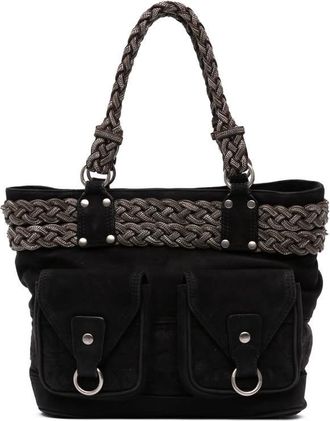 Loewe Pre-owned Loewe Suede Braided Chain Pocket Tote Ladies 50509