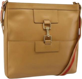 Gucci Pre-owned Vintage Shoulder Bag - Dames - Vintage Schoudertas - Bruin - ONE Size - Leer - Vintage