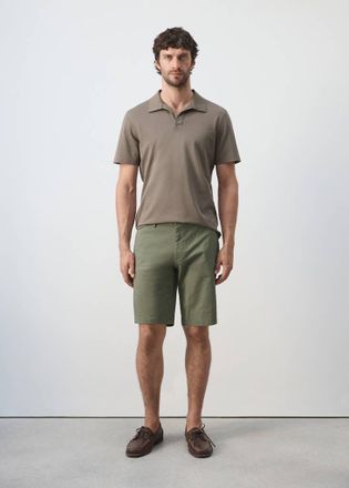 Mango Bermuda slim-fit chino cotone verde bosco - Uomo - 44 - MANGO MAN