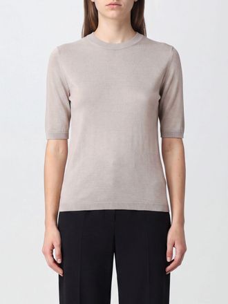 Max Mara Maglia a maniche corte in seta e cashmere con fit slim