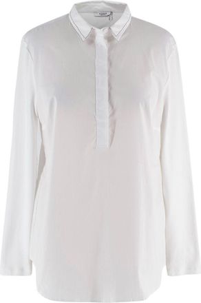 PESERICO White Cotton Beaded Shirt Size M