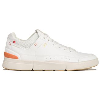 On The Roger Centre Court Synthetic Leather Womens Lace Up Trainers - White Sienna - Size:UK 8.5