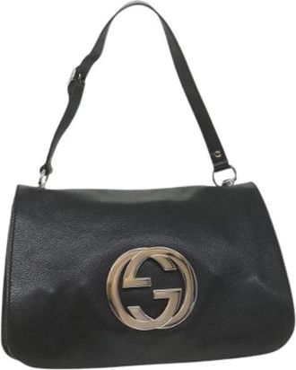 Gucci Pre-owned Vintage Schoudertas - Dames - Vintage Schoudertas - Zwart - ONE Size - Leer - Vintage