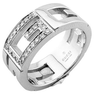 Gucci White Gold White Gold (18K) Band Ring (Pre-Owned)