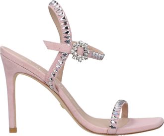 Stuart Weitzman Pink Leather Stiletto Heel Womens Sandals