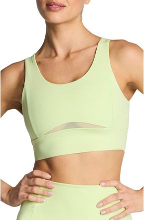 Spanx Meshery Longline Sports Bra in Zest at Nordstrom, Size X-Small