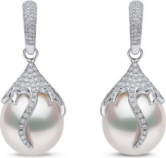 Yoko London Orecchini con perle e diamanti Baroque - Argento