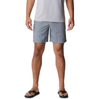 Columbia Mens Columbia Washed Out Shorts Ash Gray 100% Cotton Cargo Pockets JZZ514