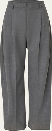 Carolina Herrera High-Rise Pleated Wide-Leg Pants
